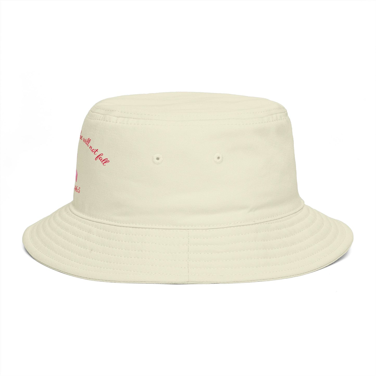 Bucket Hat — Psalm 46:5 Faith Ribbon Bucket Hat (God Is Within Her)