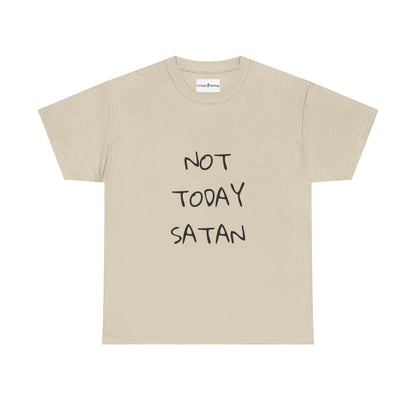 Funny Graphic Tee: Not Today Satan Unisex Heavy Cotton T-Shirt, Humorous Gift, Casual Wear, Everyday Comfort, Unique Statement Tee