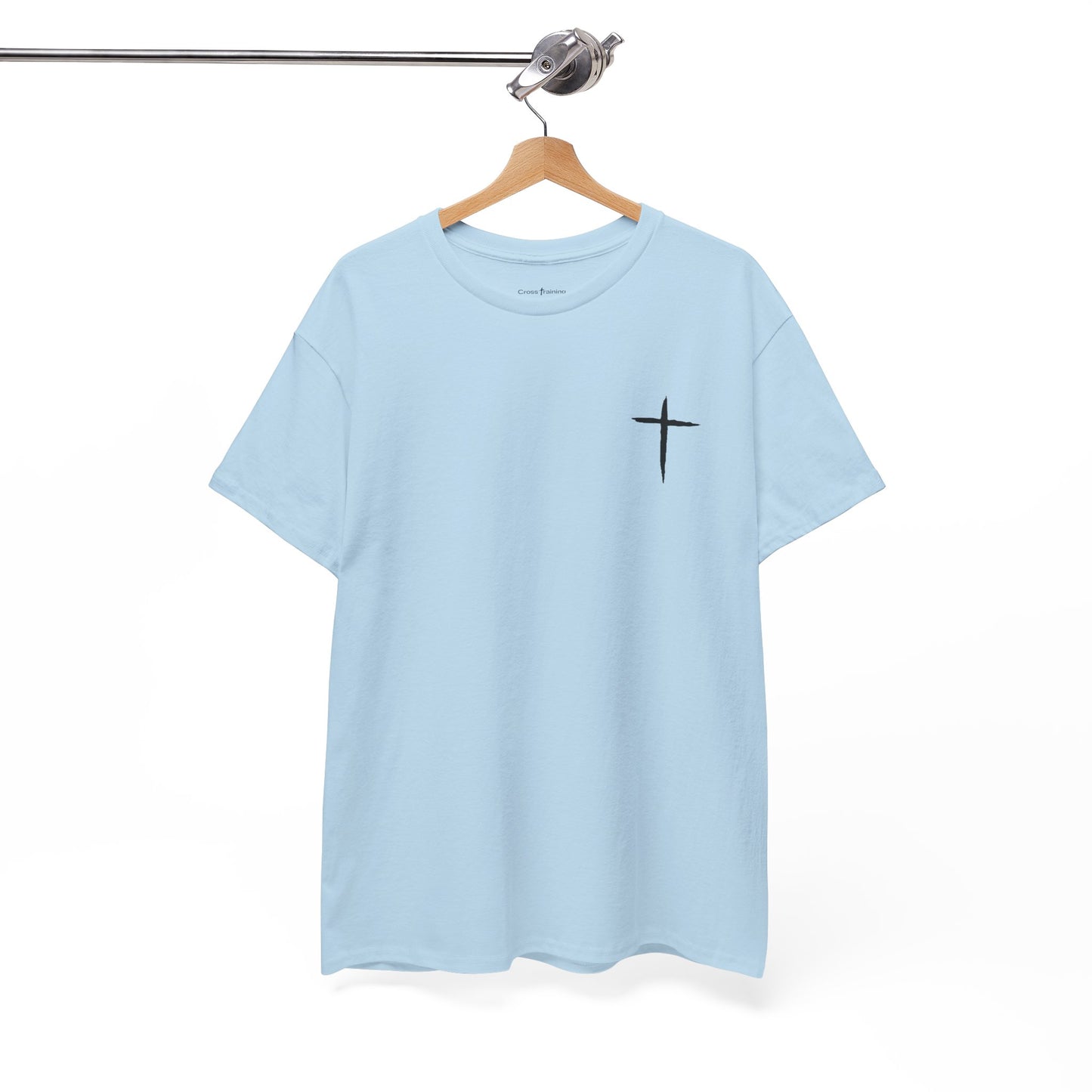 Christian Cross Tee — "May Heavenly Things Constantly Interrupt Our Earthly Things" Inspirational T‑Shirt