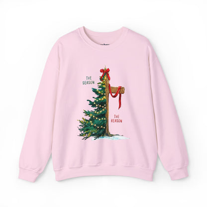 Holiday Mailbox Christmas Sweatshirt — "Tis the Season" Crewneck