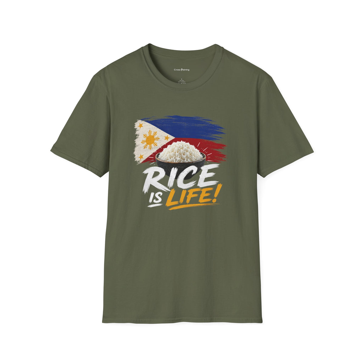 Rice Is Life T-Shirt — Filipino Flag Rice Bowl Graphic Tee