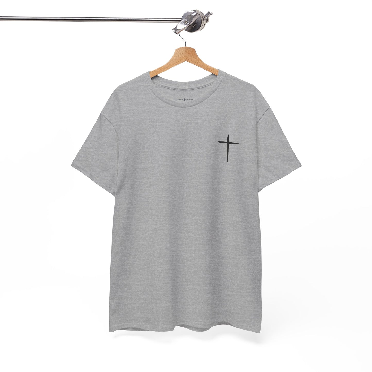 Christian Cross Tee — "May Heavenly Things Constantly Interrupt Our Earthly Things" Inspirational T‑Shirt