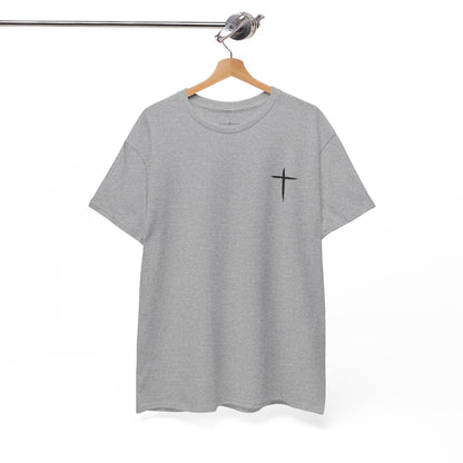 Christian Cross Tee — "May Heavenly Things Constantly Interrupt Our Earthly Things" Inspirational T‑Shirt