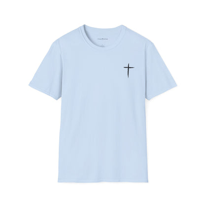 Minimal Cross T-Shirt – Small Chest Christian Cross Tee