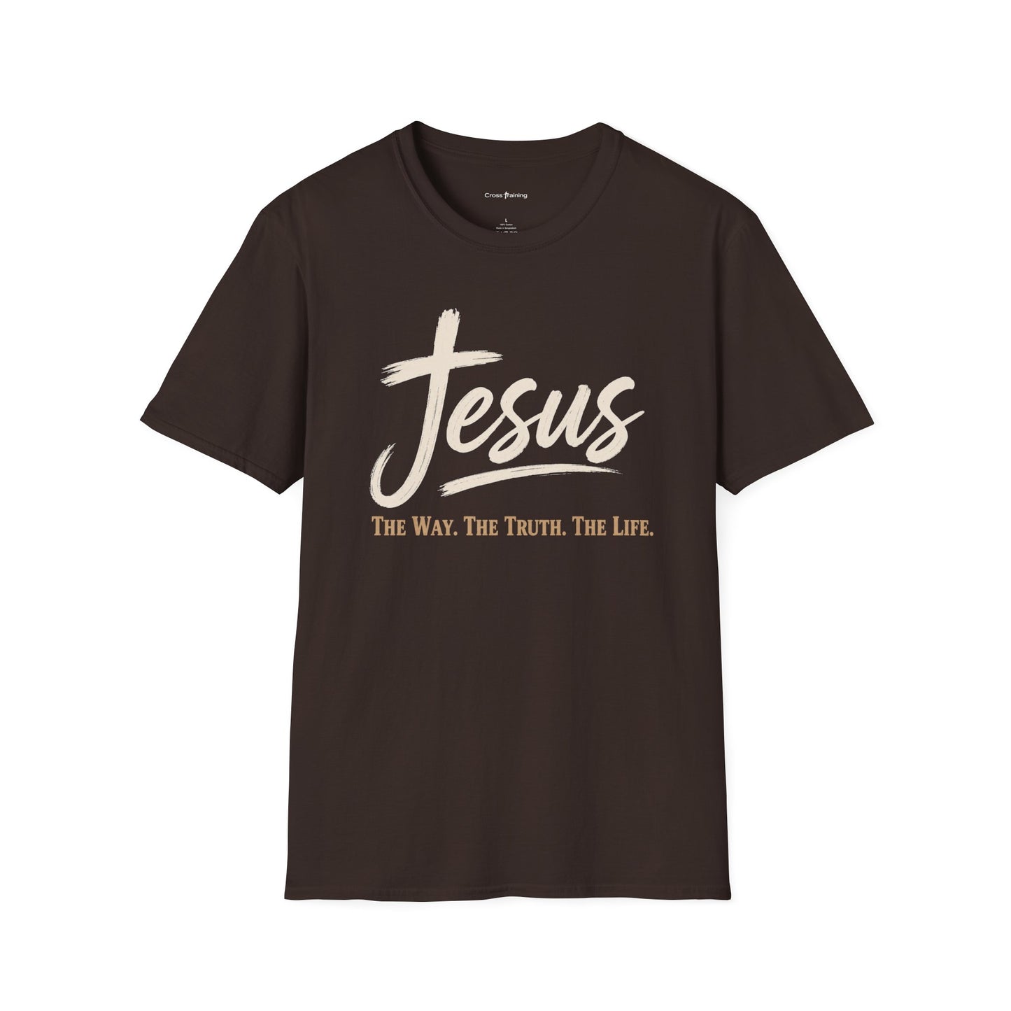 Jesus Script T‑Shirt — 'Jesus: The Way. The Truth. The Life.' Christian Faith Tee