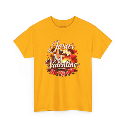 Jesus My Valentine T-Shirt — Christian Valentine Tee with Cross & Hearts