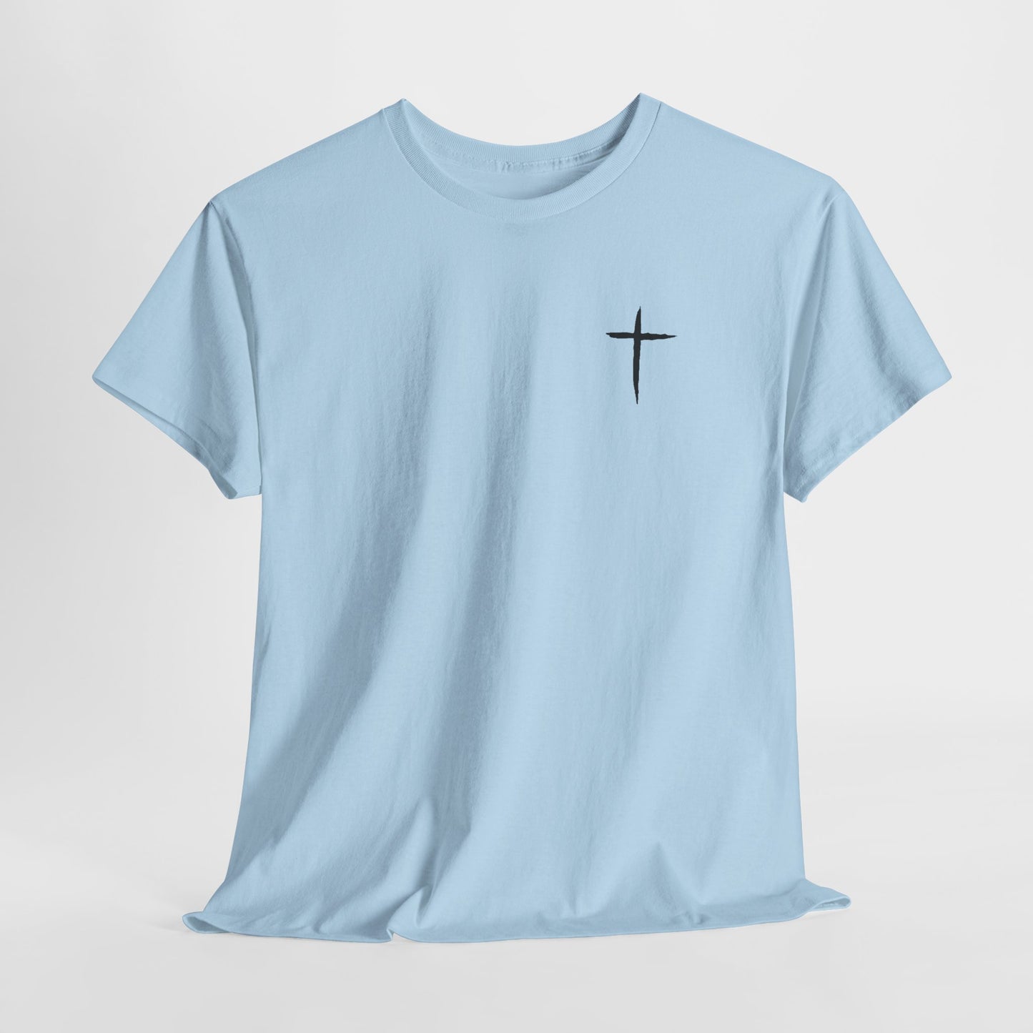 Christian Cross Tee — "May Heavenly Things Constantly Interrupt Our Earthly Things" Inspirational T‑Shirt