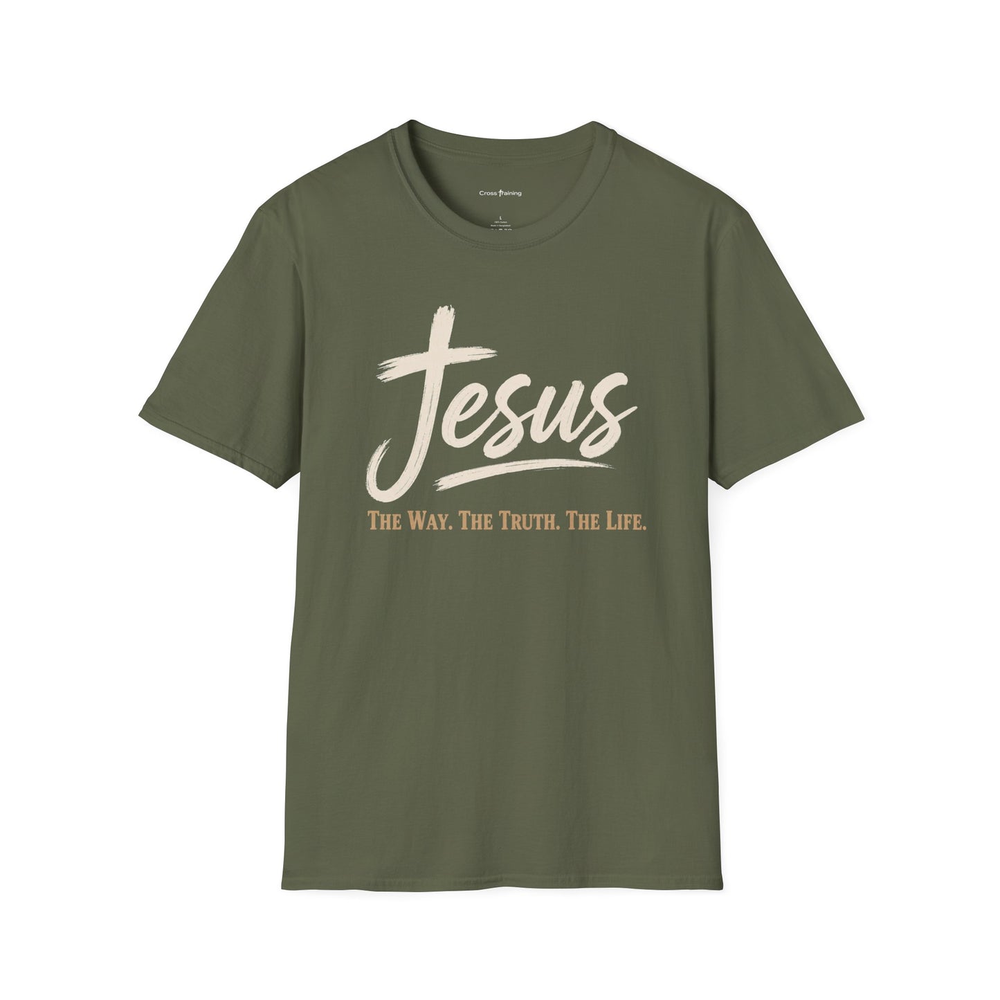 Jesus Script T‑Shirt — 'Jesus: The Way. The Truth. The Life.' Christian Faith Tee