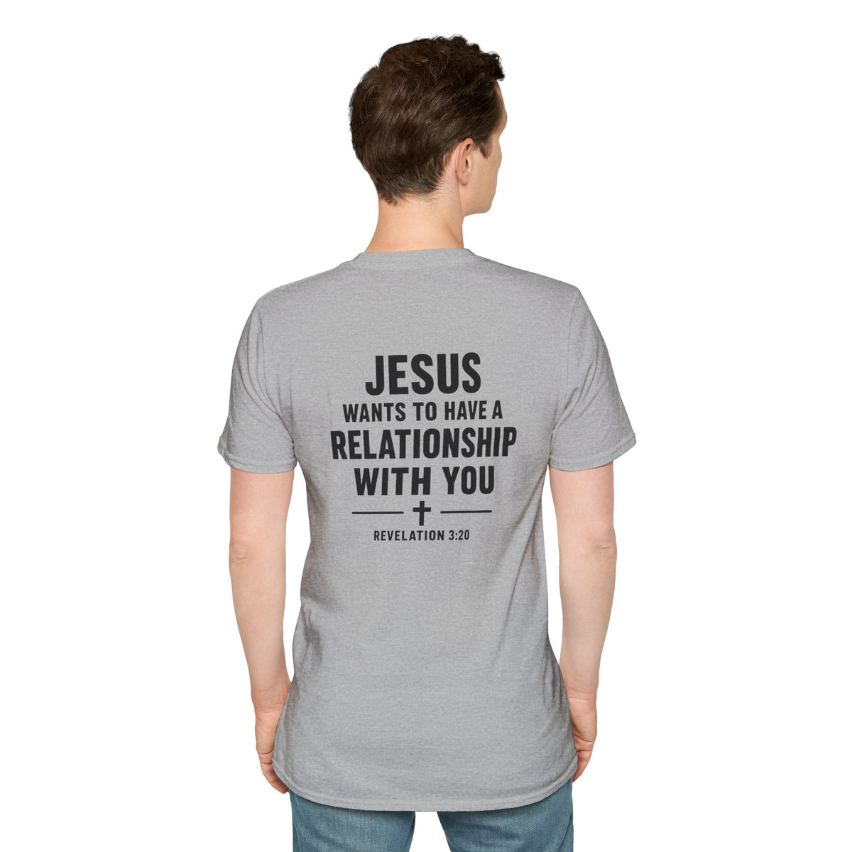 Minimal Cross T-Shirt – Small Chest Christian Cross Tee