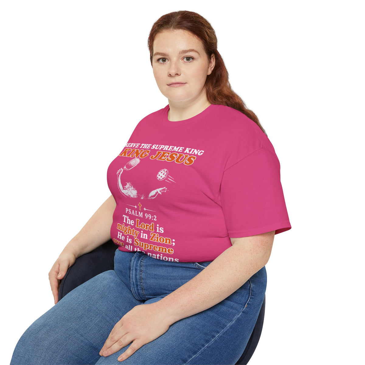 King Jesus Psalm 99:2 T-Shirt — Christian Faith Graphic Tee