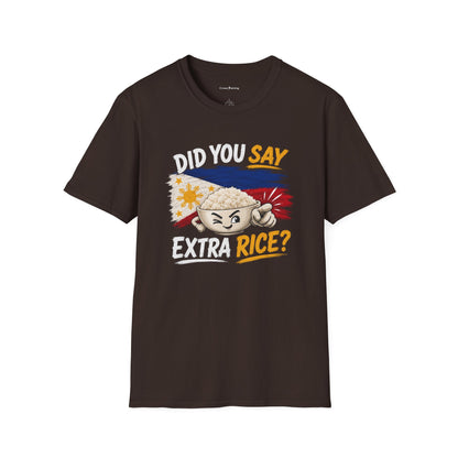 Did You Say Extra Rice? T-Shirt — Filipino Rice Bowl Graphic Tee
