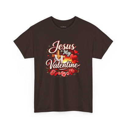 Jesus My Valentine T-Shirt — Christian Valentine Tee with Cross & Hearts