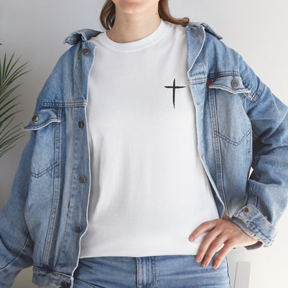 Christian Cross Tee — "May Heavenly Things Constantly Interrupt Our Earthly Things" Inspirational T‑Shirt