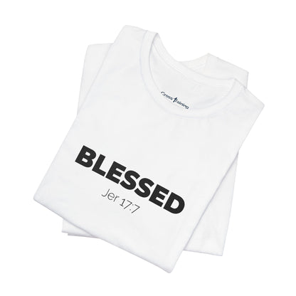 Blessed Unisex Jersey Tee | Inspirational Shirt for Everyday Wear, Faith-Based Gift, Casual Wear, Christian Apparel, Spiritual Clothing