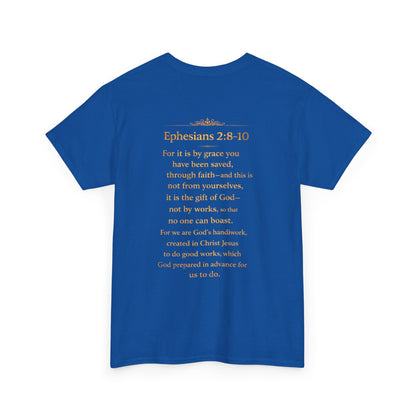 God’s Grace Tee — "I’m Playing Today Because of God’s Grace" Christian T-Shirt (Ephesians 2:8-10)