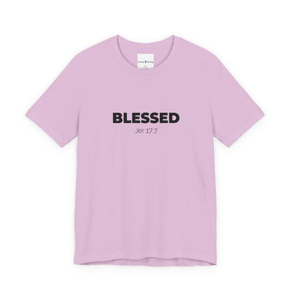Blessed Unisex Jersey Tee | Inspirational Shirt for Everyday Wear, Faith-Based Gift, Casual Wear, Christian Apparel, Spiritual Clothing
