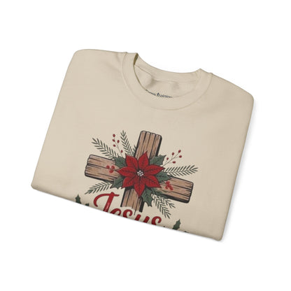 Christmas Sweatshirt — "Jesus Is the Reason for the Season" Crewneck