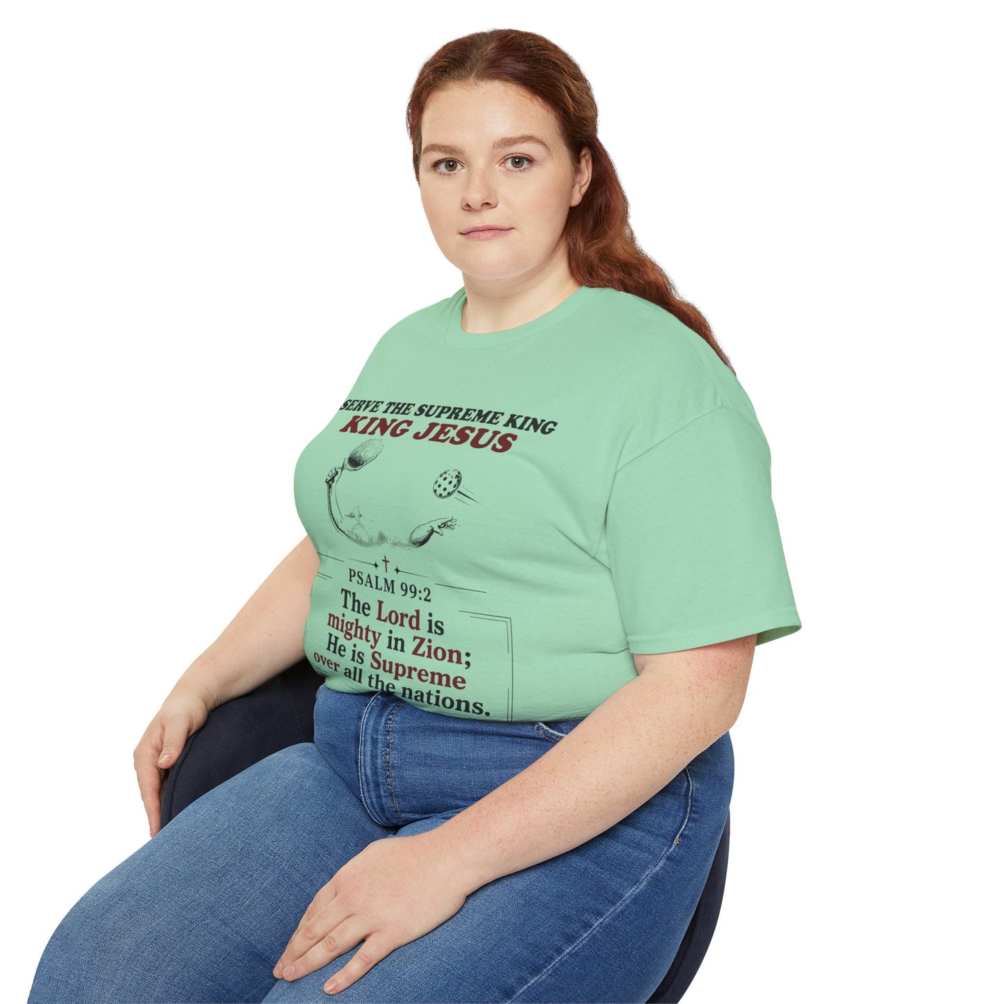 King Jesus Psalm 99:2 T-Shirt — Christian Faith Graphic Tee