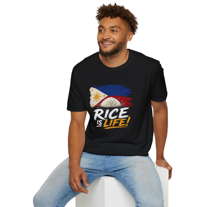 Rice Is Life T-Shirt — Filipino Flag Rice Bowl Graphic Tee