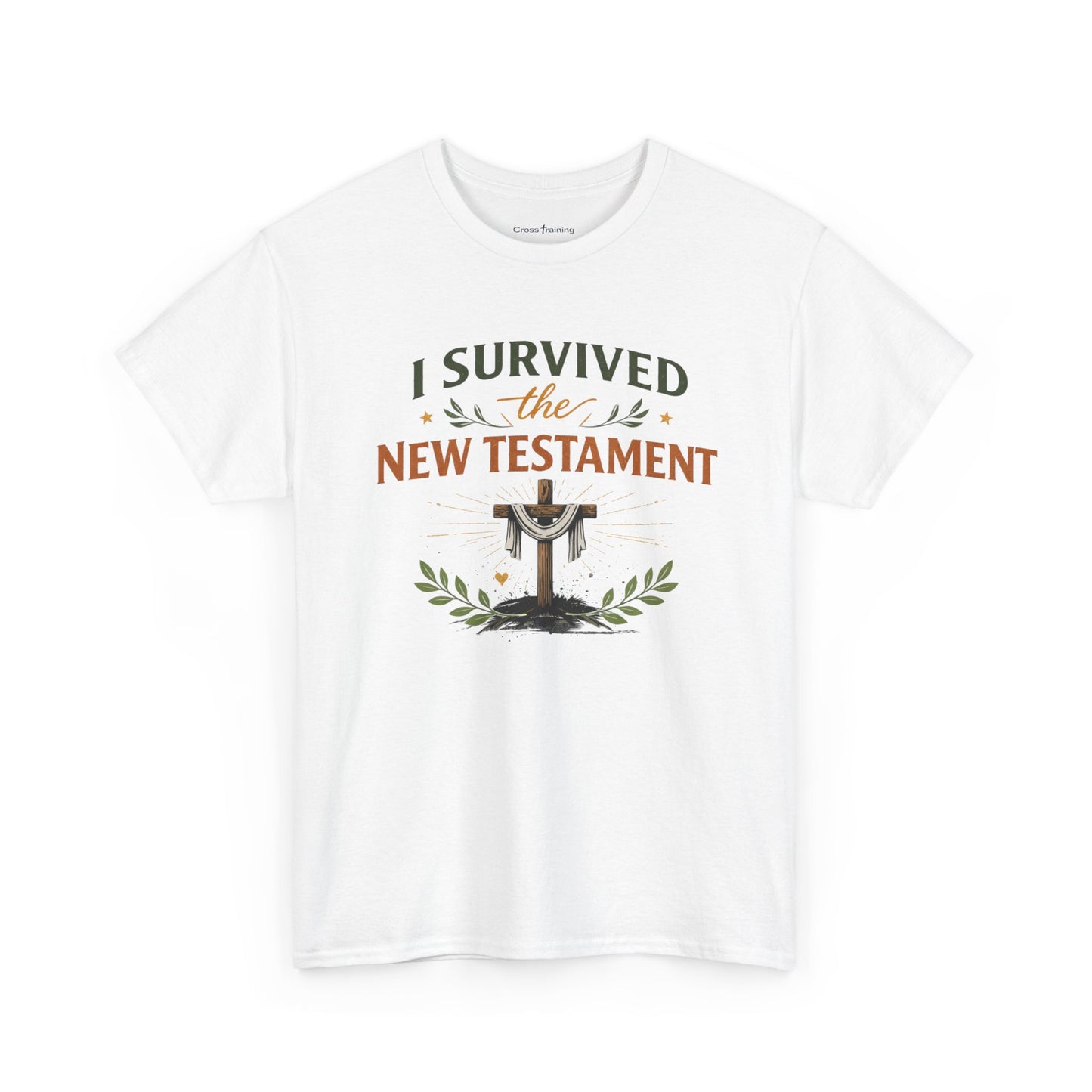 I Survived the New Testament T-Shirt — Christian Faith Cross Tee