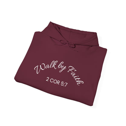 Faith-Inspired Unisex Hoodie, Walk By Faith Sweatshirt, Cozy Faith Sweatshirt, Inspirational Gift for Her, Everyday Faith Apparel