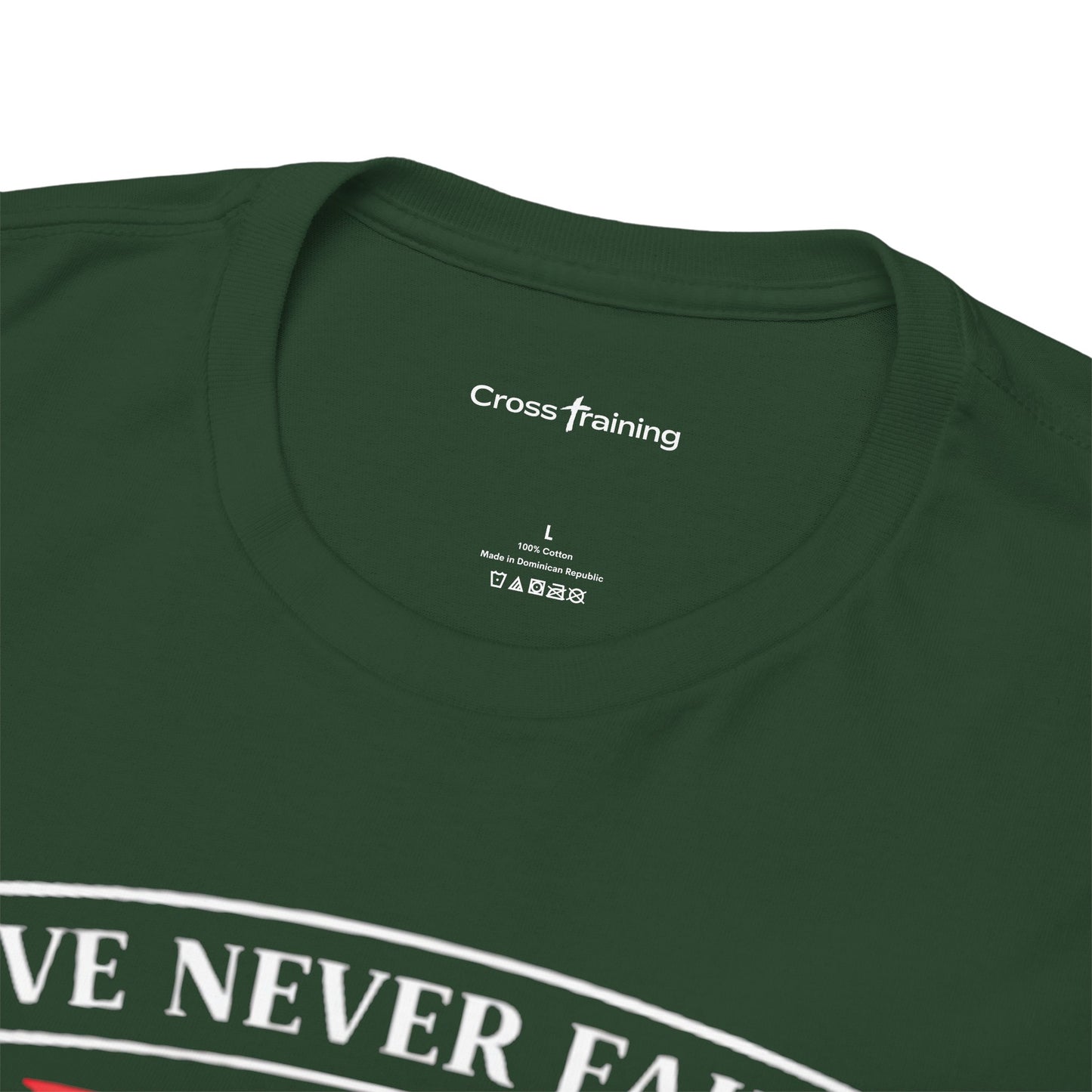 Love Never Fails T-Shirt — 1 Corinthians 13:6-7 Christian Faith Tee