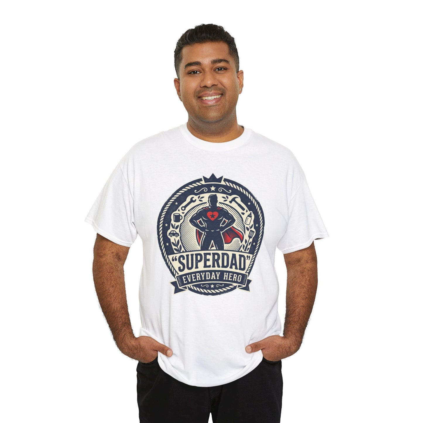 Superdad Everyday Hero T-Shirt — Father’s Day Retro Superhero Tee