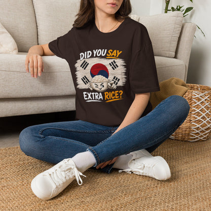 Did You Say Extra Rice? Korean Flag Rice Bowl T-Shirt