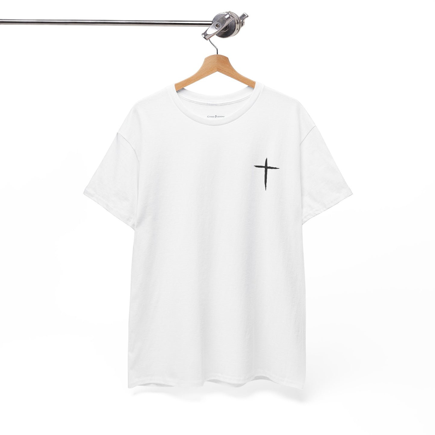 Christian Cross Tee — "May Heavenly Things Constantly Interrupt Our Earthly Things" Inspirational T‑Shirt