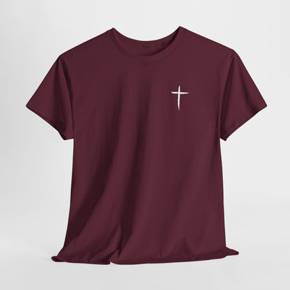 Christian Cross Tee — "May Heavenly Things Constantly Interrupt Our Earthly Things" Inspirational T‑Shirt