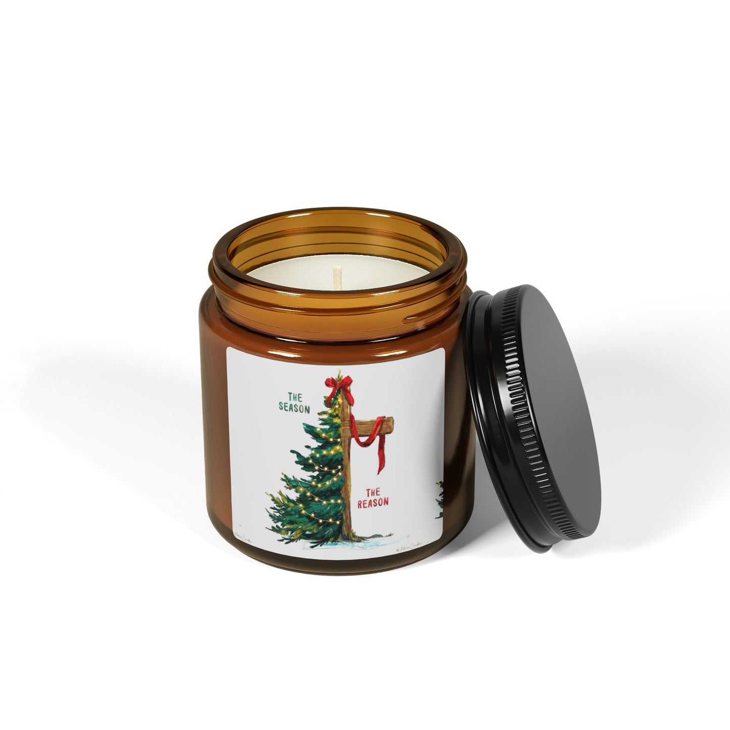 Christmas Tree Amber Soy Candle — The Season, The Reason Holiday Scented Candle