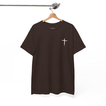 Christian Cross Tee — "May Heavenly Things Constantly Interrupt Our Earthly Things" Inspirational T‑Shirt