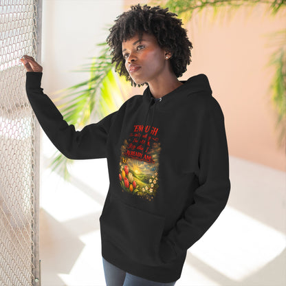 Christian Hoodie — Spiritual Scripture Floral Design ("Even Before He Made the World")