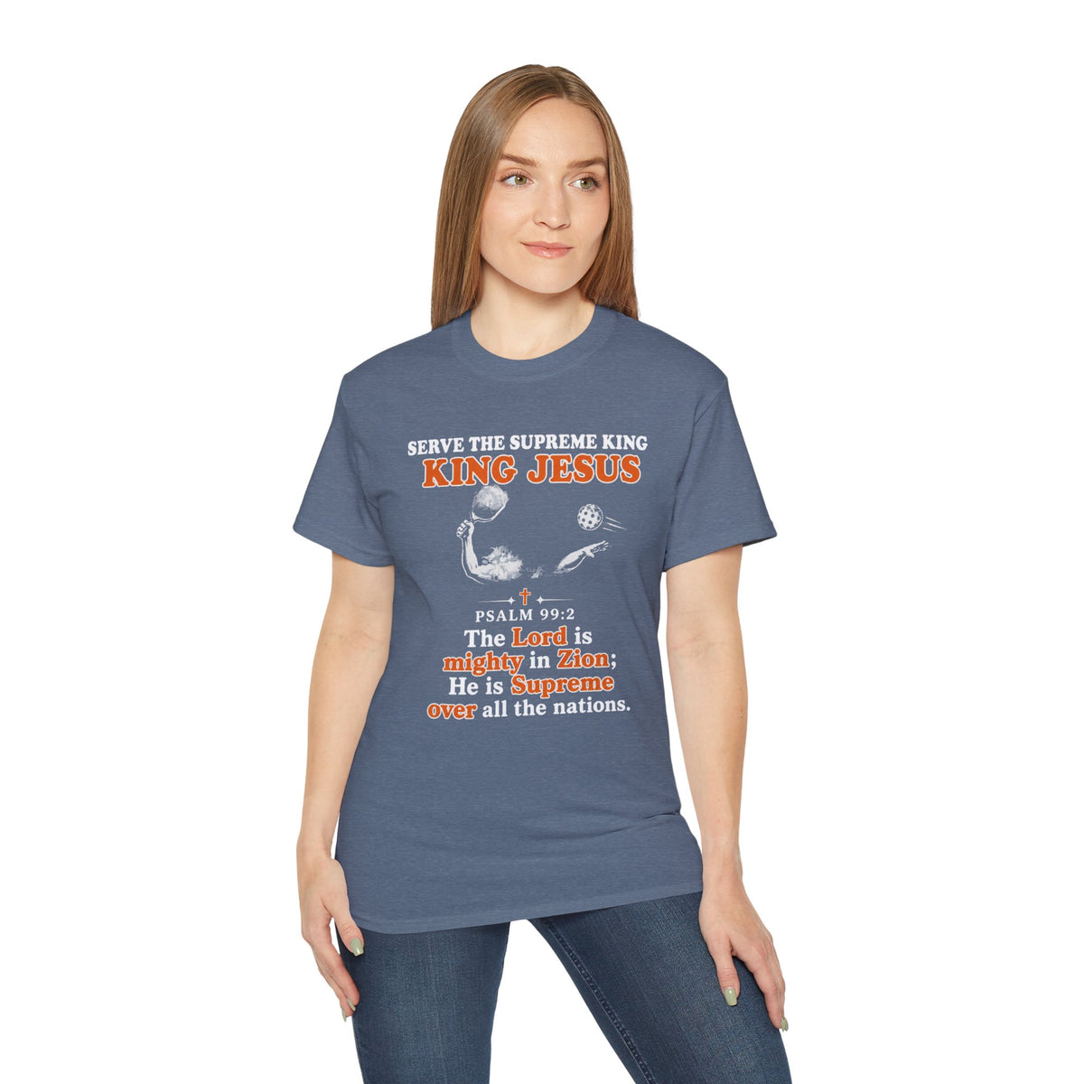 King Jesus Psalm 99:2 T-Shirt — Christian Faith Graphic Tee