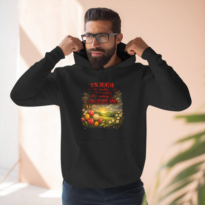 Christian Hoodie — Spiritual Scripture Floral Design ("Even Before He Made the World")