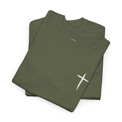 Christian Cross Tee — "May Heavenly Things Constantly Interrupt Our Earthly Things" Inspirational T‑Shirt