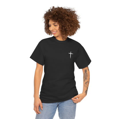 Christian Cross Tee — "May Heavenly Things Constantly Interrupt Our Earthly Things" Inspirational T‑Shirt