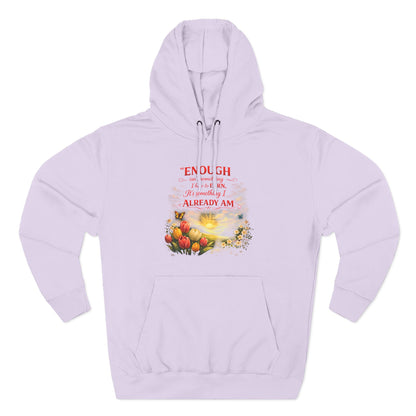 Christian Hoodie — Spiritual Scripture Floral Design ("Even Before He Made the World")