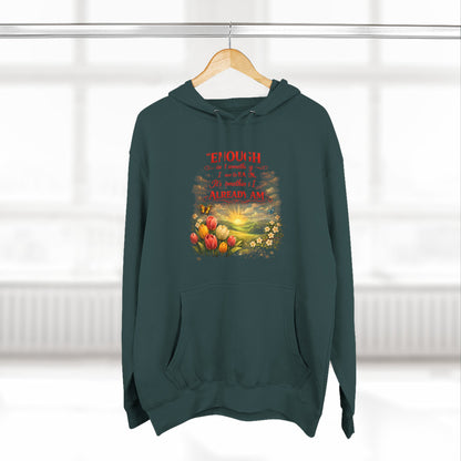 Christian Hoodie — Spiritual Scripture Floral Design ("Even Before He Made the World")