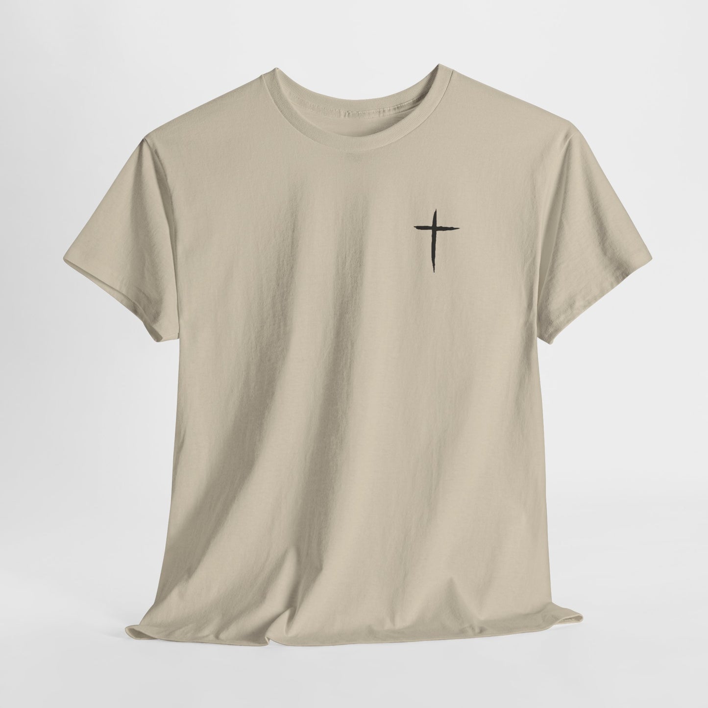 Christian Cross Tee — "May Heavenly Things Constantly Interrupt Our Earthly Things" Inspirational T‑Shirt