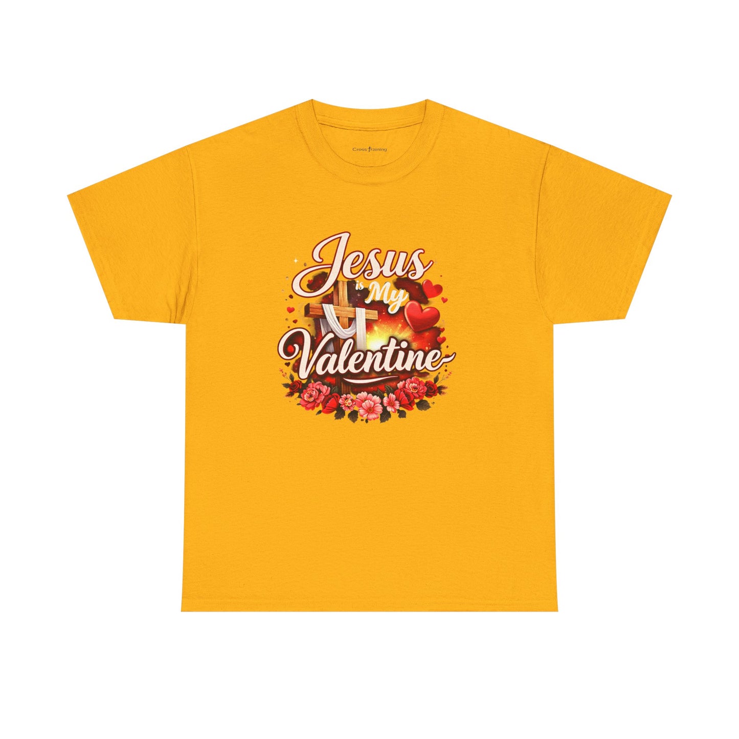 Jesus My Valentine T-Shirt — Christian Valentine Tee with Cross & Hearts