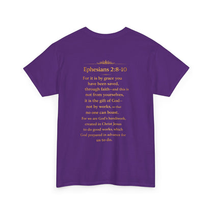God’s Grace Tee — "I’m Playing Today Because of God’s Grace" Christian T-Shirt (Ephesians 2:8-10)