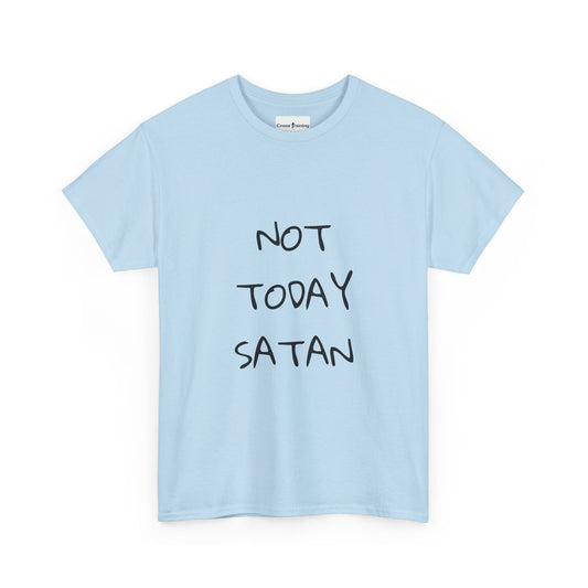 Funny Graphic Tee: Not Today Satan Unisex Heavy Cotton T-Shirt, Humorous Gift, Casual Wear, Everyday Comfort, Unique Statement Tee