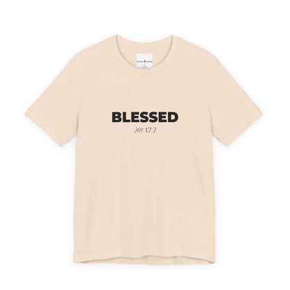 Blessed Unisex Jersey Tee | Inspirational Shirt for Everyday Wear, Faith-Based Gift, Casual Wear, Christian Apparel, Spiritual Clothing