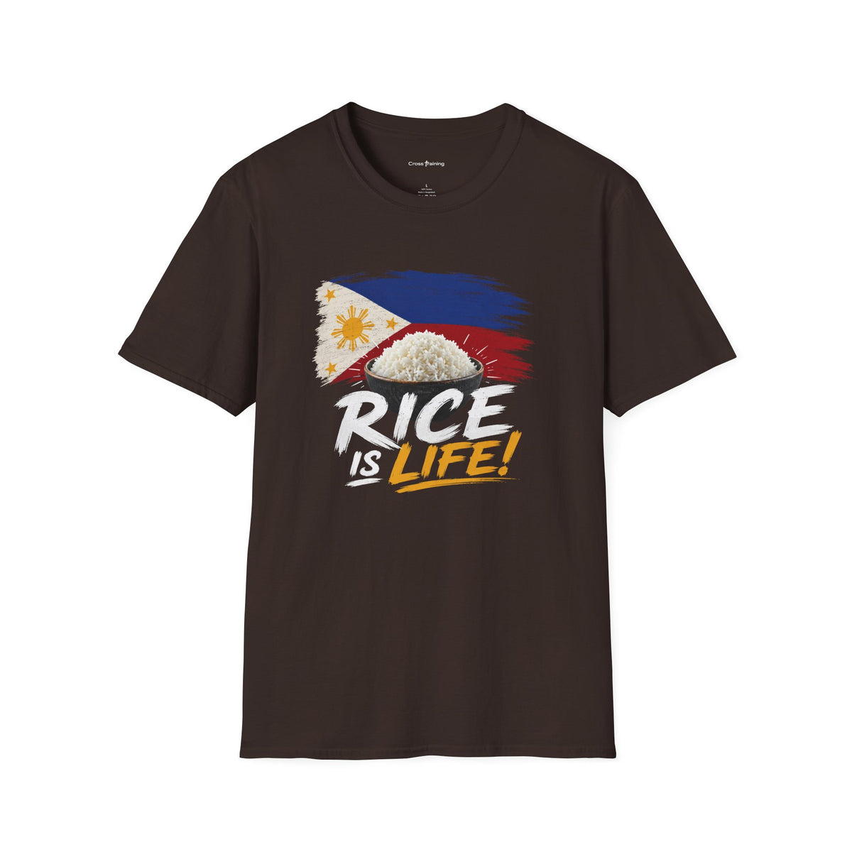 Rice Is Life T-Shirt — Filipino Flag Rice Bowl Graphic Tee