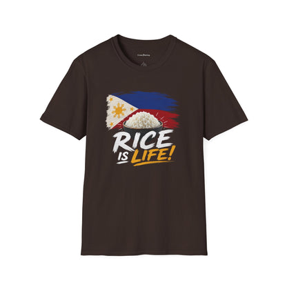 Rice Is Life T-Shirt — Filipino Flag Rice Bowl Graphic Tee