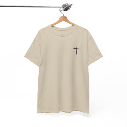 Christian Cross Tee — "May Heavenly Things Constantly Interrupt Our Earthly Things" Inspirational T‑Shirt