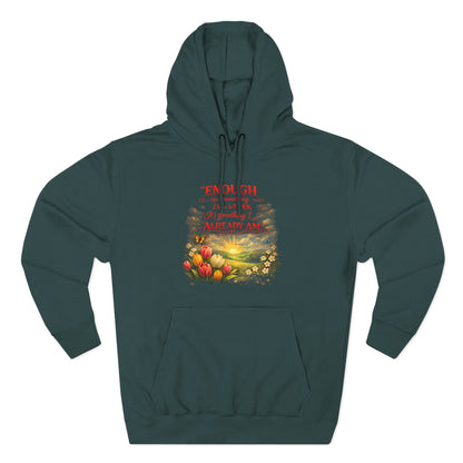 Christian Hoodie — Spiritual Scripture Floral Design ("Even Before He Made the World")
