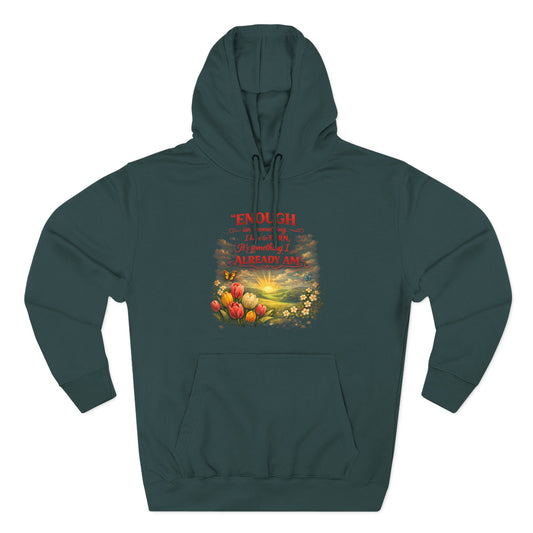 Christian Hoodie — Spiritual Scripture Floral Design ("Even Before He Made the World")